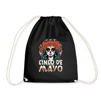 Cinco De Mayo Lebendige Kunst Mexiko Feier - Turnbeutel - Schwarz - Vorne