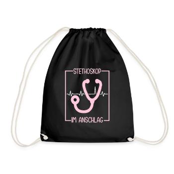 MFA Stethoscope Medical Assistant - Drawstring Bag - black - Front