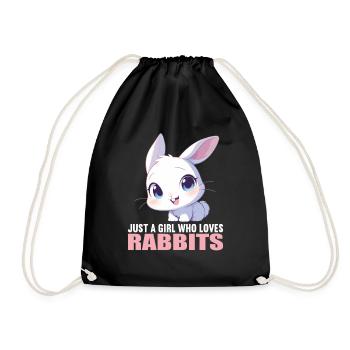 Bunny Bunny - Drawstring Bag - black - Front