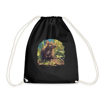 Rat Rat - Drawstring Bag - black - Front
