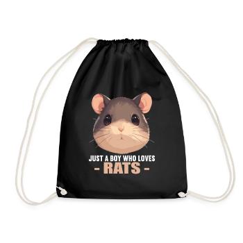 Rat Rat - Drawstring Bag - black - Front