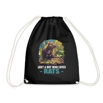 Rat Rat - Drawstring Bag - black - Front