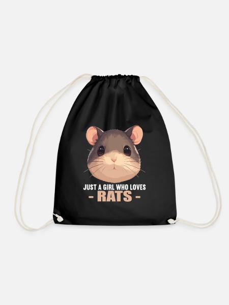 Ratten Ratte - Turnbeutel - Schwarz