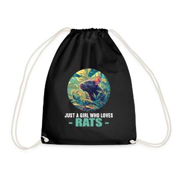 Rat Rat - Drawstring Bag - black - Front