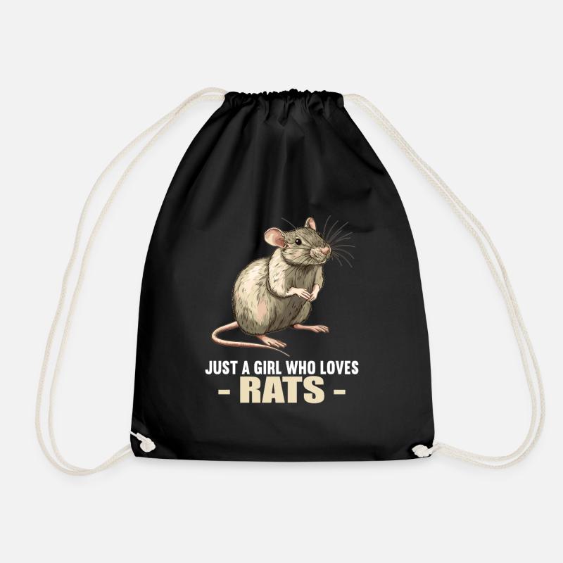 Ratten Ratte - Turnbeutel - Schwarz