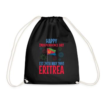 Eritrea Unabhängigkeitstag 24. Mai 1991 Feier - Turnbeutel - Schwarz - Vorne