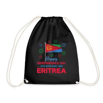 Eritrea Unabhängigkeitstag 24. Mai 1991 Feier - Turnbeutel - Schwarz - Vorne