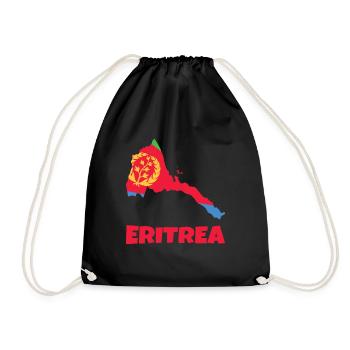 Eritrea Stolze Karte Mit Nationalsymbol - Turnbeutel - Schwarz - Vorne