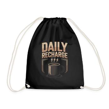 Café - Rituel matinal avec style - Sac de sport léger - noir - Devant