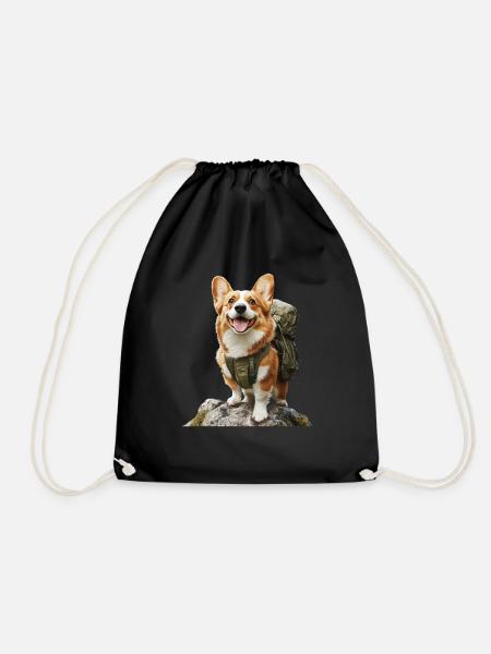 Corgi - Turnbeutel - Schwarz