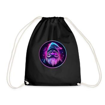 Fantasy Dwarf in Space - Drawstring Bag - black - Front