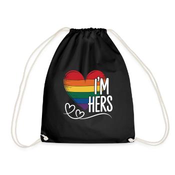 I'm Hers – Pride Partner Shirt - Turnbeutel - Schwarz - Vorne