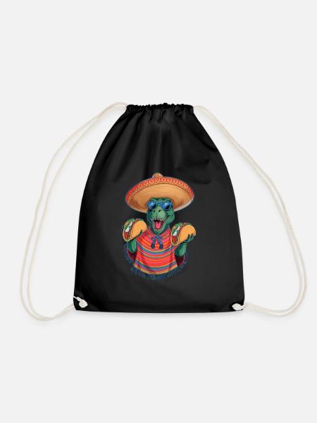 Taco Rex – Fiesta Time! - Turnbeutel - Schwarz