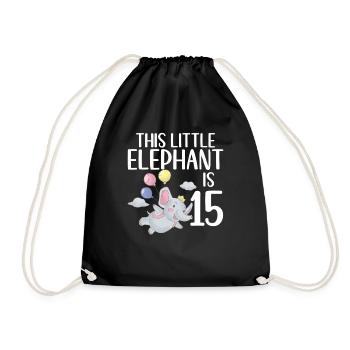 Elephant Lovers Gifts - Drawstring Bag - black - Front