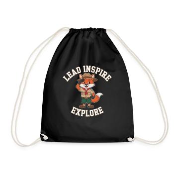 Scout Guide Scout Camping - Drawstring Bag - black - Front
