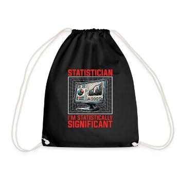 Statistician I'm Statistically Mathematicians - Drawstring Bag - black - Front
