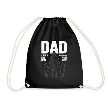 Papa – héros et premier amour - Sac de sport léger - noir - Devant