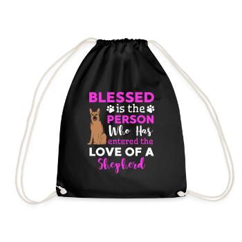 Shepherd Dog Saying German Shepherd - Drawstring Bag - black - Front
