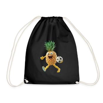 Ananas - Turnbeutel - Schwarz - Vorne