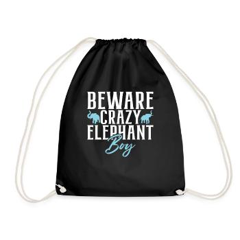 Elephant Lovers Gifts - Drawstring Bag - black - Front
