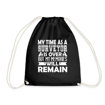 Surveyor My Time As A Surveyor - Drawstring Bag - black - Front
