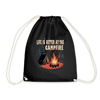 Life Is Better At The Campfire Funny Camping cool - Sac de sport léger - noir - Devant