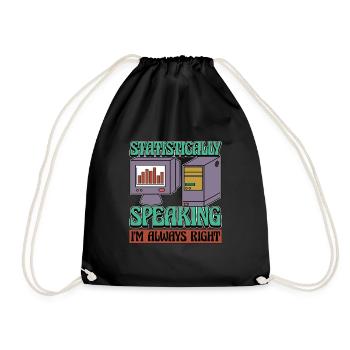 Statistician Statistically Speaking Data Analysis - Drawstring Bag - black - Front