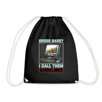 Statistician Error Bars I Call Them Data Analysis - Drawstring Bag - black - Front