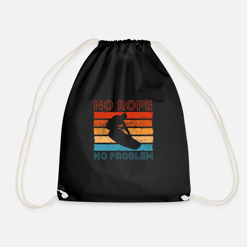 Wakeboard Wakeboarder Wakeboarding Geschenk - Turnbeutel - Schwarz
