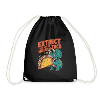 Dinosaurier Taco Cinco de Mayo Design - Turnbeutel - Schwarz - Vorne