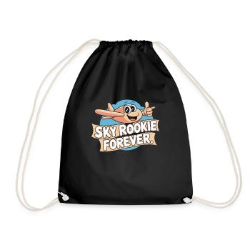First time flying Travel Memory Sky - Drawstring Bag - black - Front
