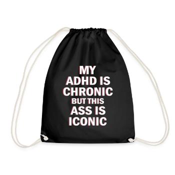 TDAH - Sac de sport léger - noir - Devant