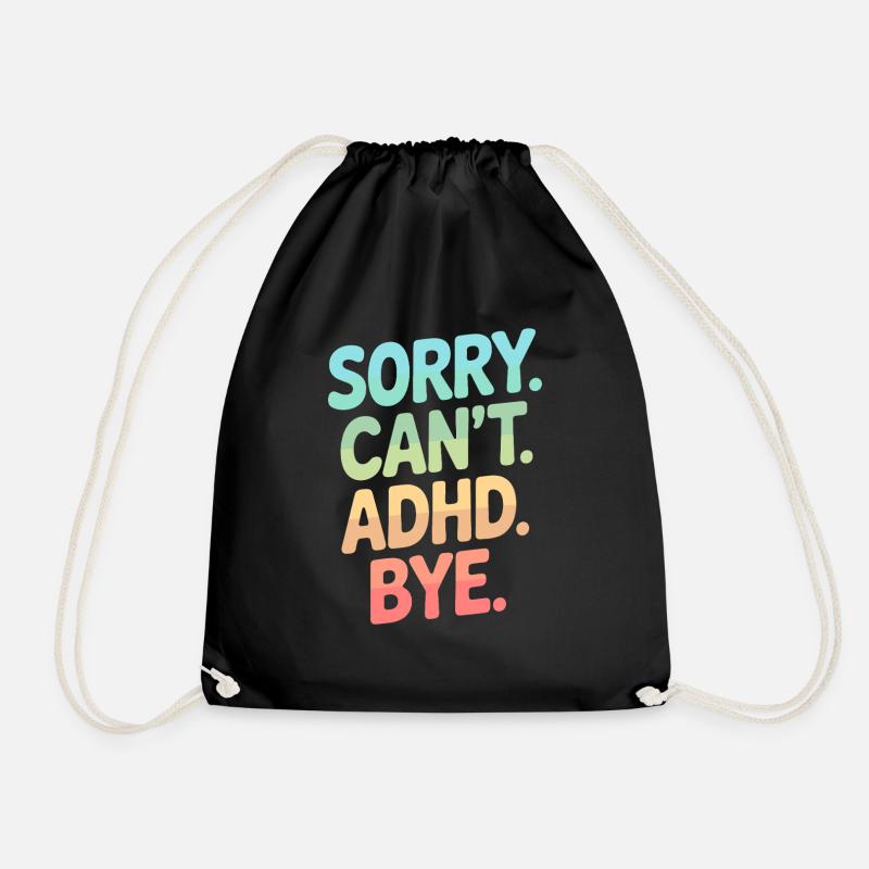 ADHD - Drawstring Bag - black