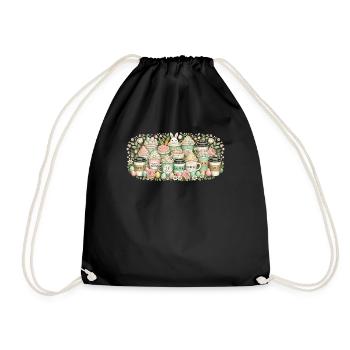 Amateurs de café de Pâques Lapin de Pâques Buveur de café - Sac de sport léger - noir - Devant
