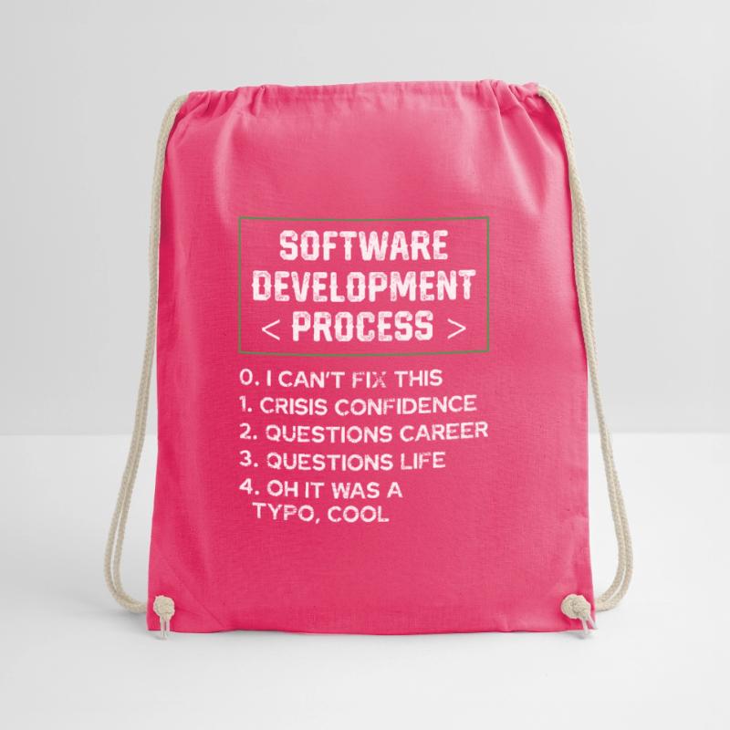 Software Development Process Humor Programmer Drawstring Bag