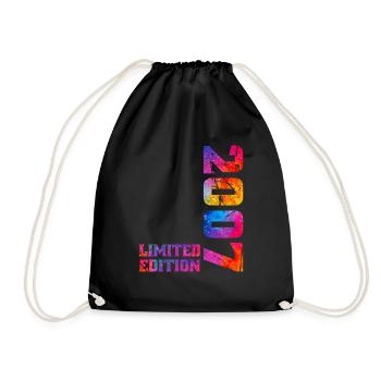 18 Ans Né en 2007 18ème Anniversaire Garçon Fille - Sac de sport léger - noir - Devant