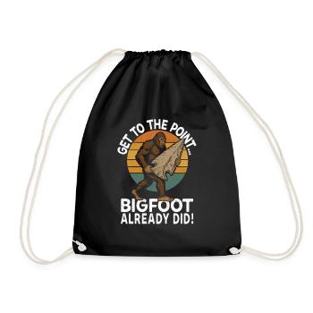 Bigfoot Flint Stoneworking Arrowheads - Drawstring Bag - black - Front