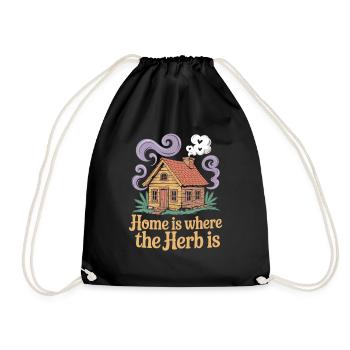 La maison est l’endroit où se trouve l’herbe - Sac de sport léger - noir - Devant