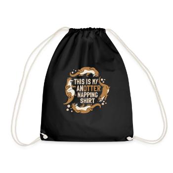 This Is My Anotter Napping Shirt Otter Tiere - Drawstring Bag - black - Front