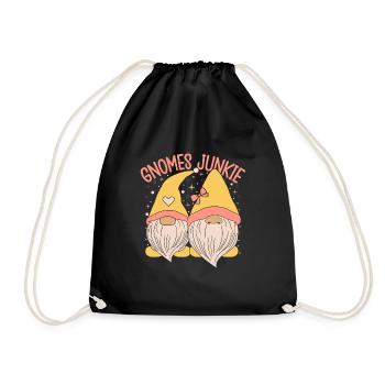 Garden Gnome Costume Gnomes Junkie Gnome - Drawstring Bag - black - Front