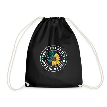 Anxiety disorder Anxiety disorder - Drawstring Bag - black - Front