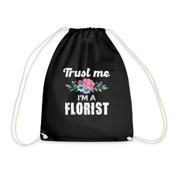 Croyez-moi, je suis fleuriste avec un motif floral - Sac de sport léger - noir - Devant