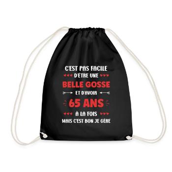 65 ANS - Sac de sport léger - noir - Devant