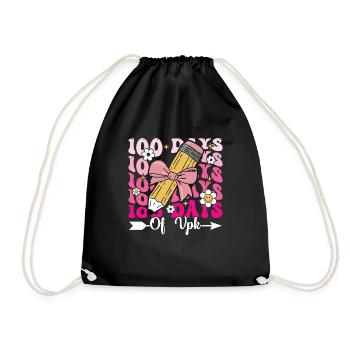 100 days Vpk - Drawstring Bag - black - Front