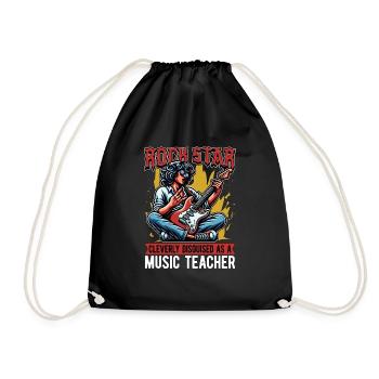 Music Teacher Rock Star Cleverly Choir Teacher - Drawstring Bag - black - Front