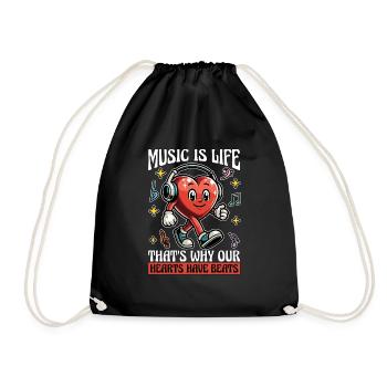 Music Teacher Music Is Life That's Choir Teacher - Drawstring Bag - black - Front