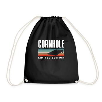 Cornhole Spieler Limited Edition Vintage Style - Turnbeutel - Schwarz - Vorne