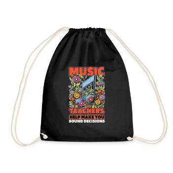 Music Teachers Help You Make Sound Music Lover - Drawstring Bag - black - Front