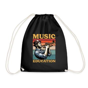 Music Teacher Music Education Educator Musician - Drawstring Bag - black - Front