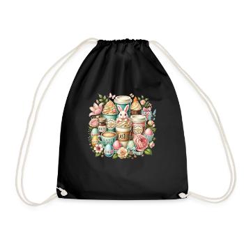 Amateurs de café de Pâques Café de lapin de Pâques - Sac de sport léger - noir - Devant